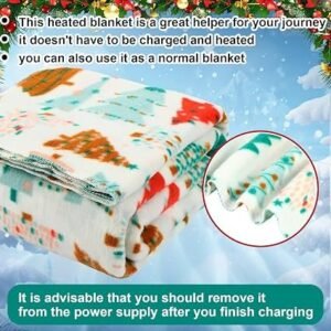 Heated Blanket Throw,Ultra Soft 2-Layer Flannel Electric Blanket